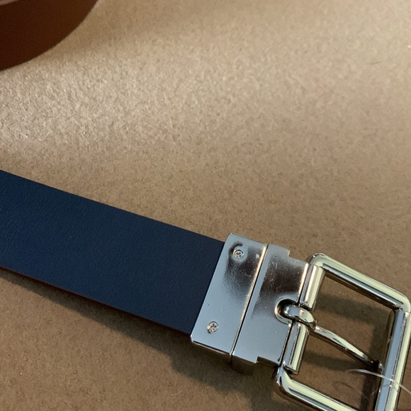Nordstrom Leather Reversible Belt- Cognac / Navy - Size 38 - Picture 6 of 9